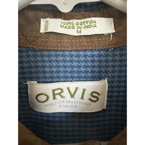 Orvis Button Down Shirt Men's  Blue Long Sleeve Size M - Picture 2 of 4